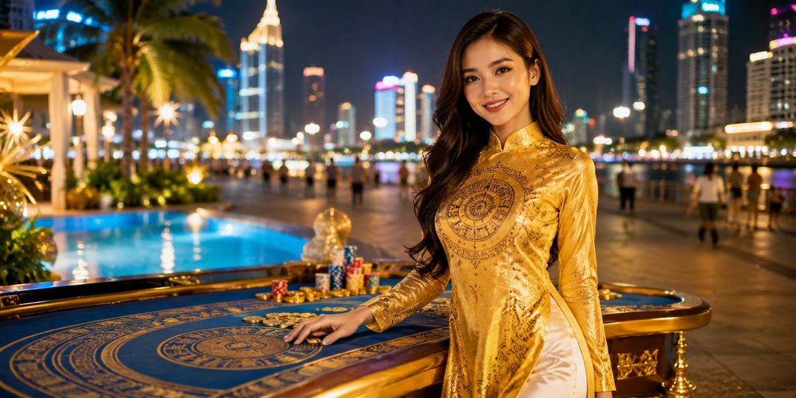 Người phụ nữ mặc áo dài tại TP.HCM theo dõi kết quả cá cược thể thao trực tuyến